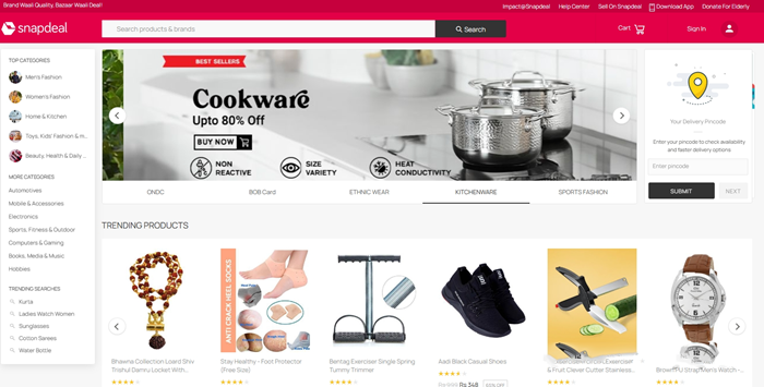 Snapdeal - 印度藍(lán)?？缇畴娚唐脚_(tái)---南安谷歌電話-南安谷歌營(yíng)銷-南安谷歌出海